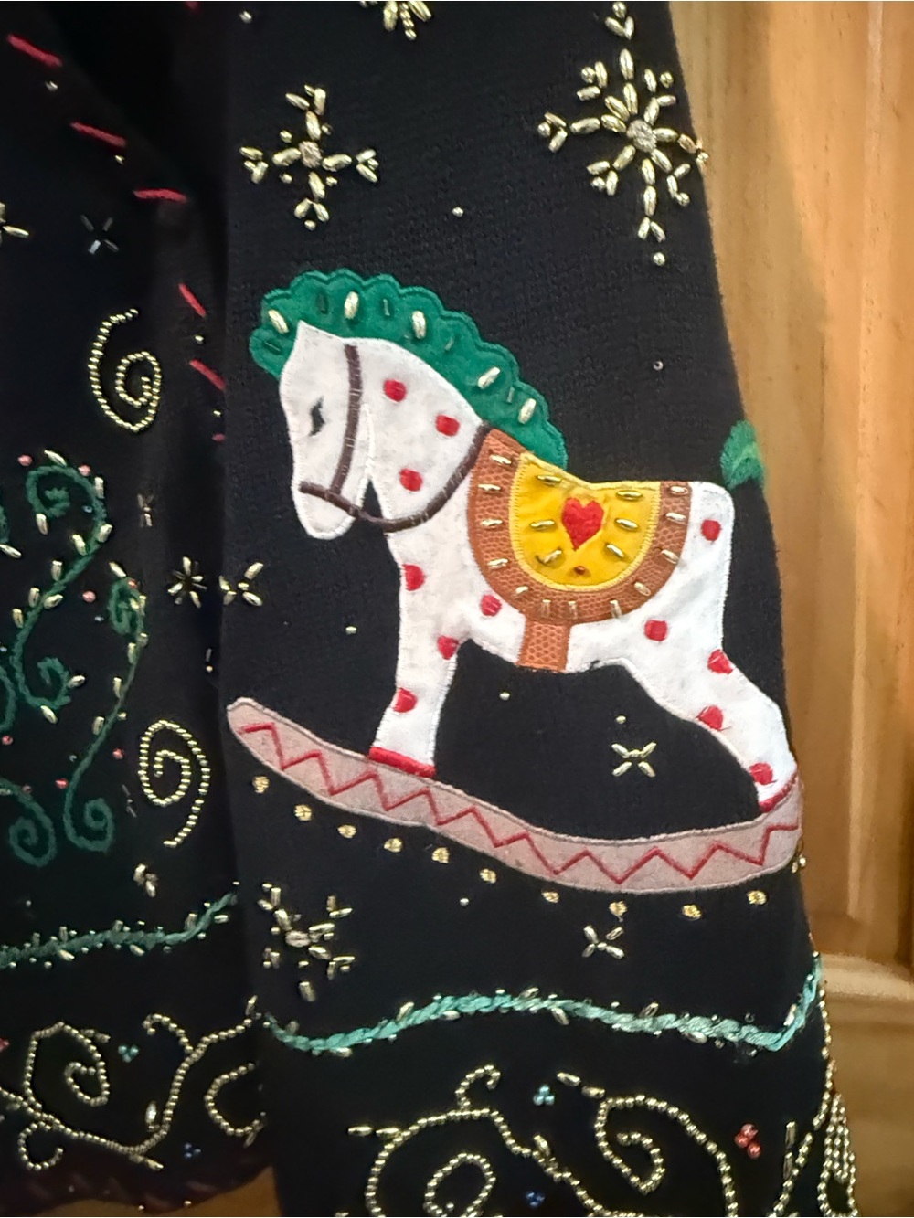 Hampshire studio Holiday Embroidered Vest - Black size 3x - Picture 4 of 8